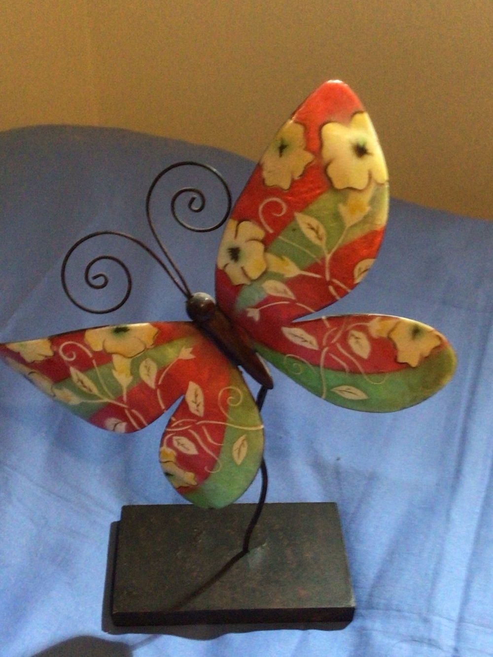 Butterfly Bright, Colorful on Stand 9” Tall
